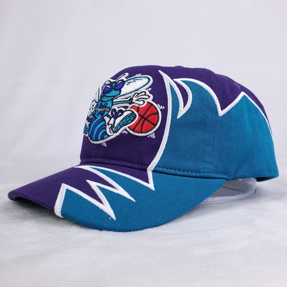 Charlotte Hornets Mitchell & Ness NBA Dad Hat Cap 3D Logo Cut Fabric Art New - Picture 8 of 9